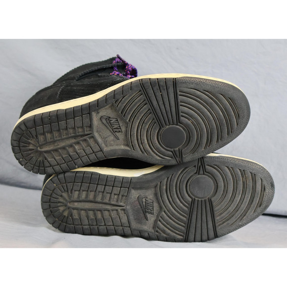 Nike Dunk Sky Hi Shoes Womens Size 8.5 Black Wedge Suede High Top 528899-010 - Picture 5 of 7